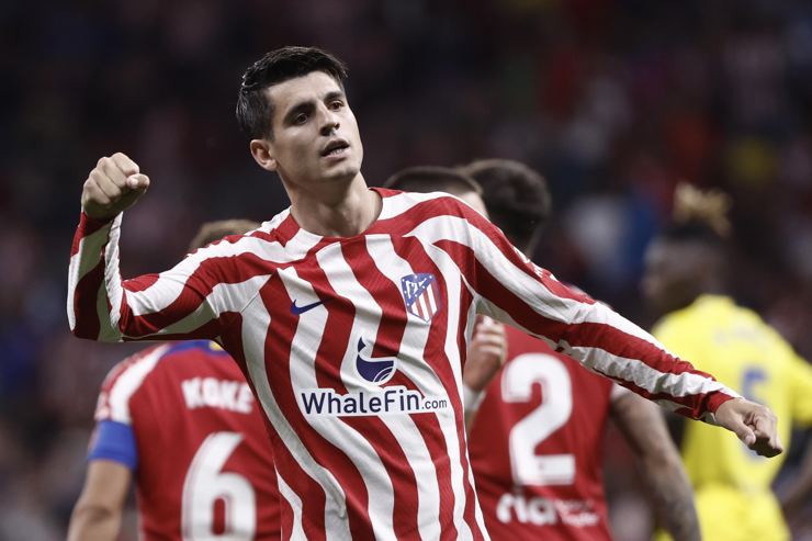 Alvaro Morata con la maglia dell'Atletico Madrid - Foto ANSA - Cronacalive.it.jpg