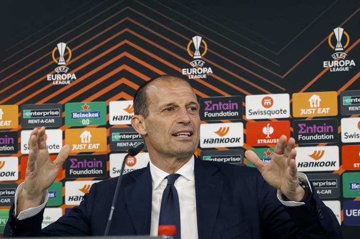 Massimiliano Allegri in conferenza stampa - Foto ANSA - Cronacalive.it