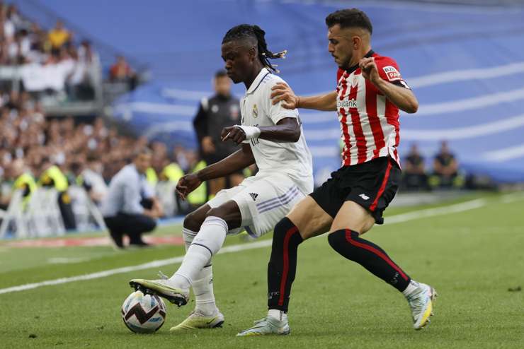 Eduardo Camavinga nell'ultima partita di Liga contro il Bilbao - Foto ANSA - Cronacalive.it