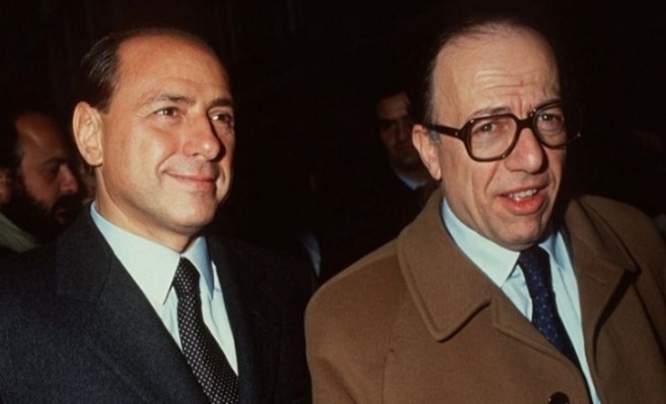 foto d'epoca, Silvio Berlusconi e Fedele Confalonieri - cronacalive.it