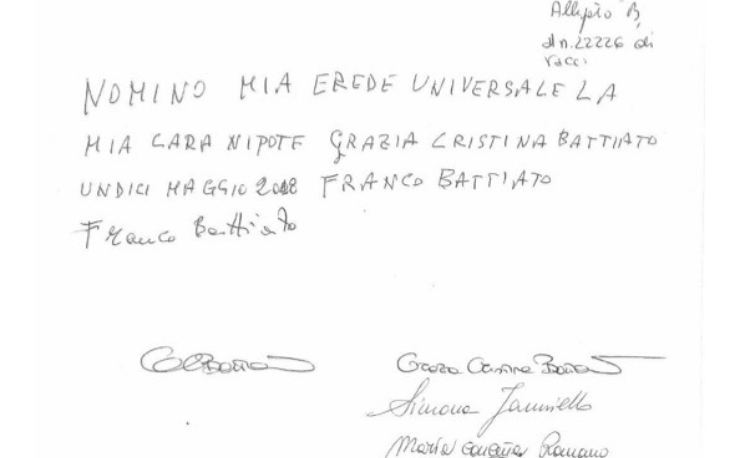 testamento di Franco Battiato - cronacalive.it