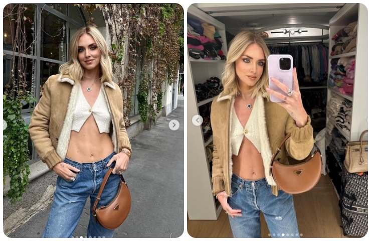 La borsa a mezza luna di Chiara Ferragni (Fonte Instagram)