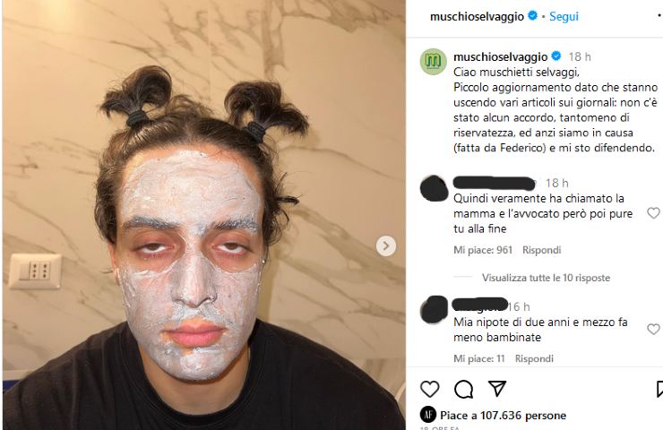 Luis Sal smentisce l'accordo con Fedez (Fonte Instagram)