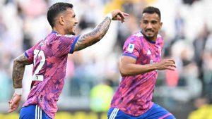 Leandro Paredes festeggia il goal segnato contro il Lecce - Foto ANSA - Cronacalive.it.jpg