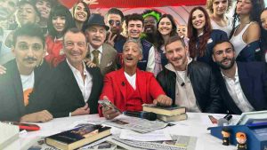 Amadeus e Marco Mengoni ospiti di Fiorello a Viva Rai 2 (Fonte Ansa)