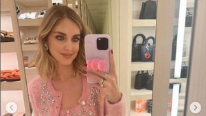 Chiara Ferragni nella nuova cabina armadio (fonte Instagram)